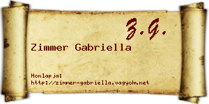 Zimmer Gabriella névjegykártya